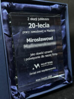 Szklana statuetka Block + etui