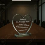 Statuetka szklana serce z etui G031