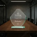 Statuetka szklana z etui G049